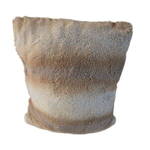 Cozy Tan and Cream Fuzzy Soft Couch Bed Comfy Y2k Pillow One Unisex Home House